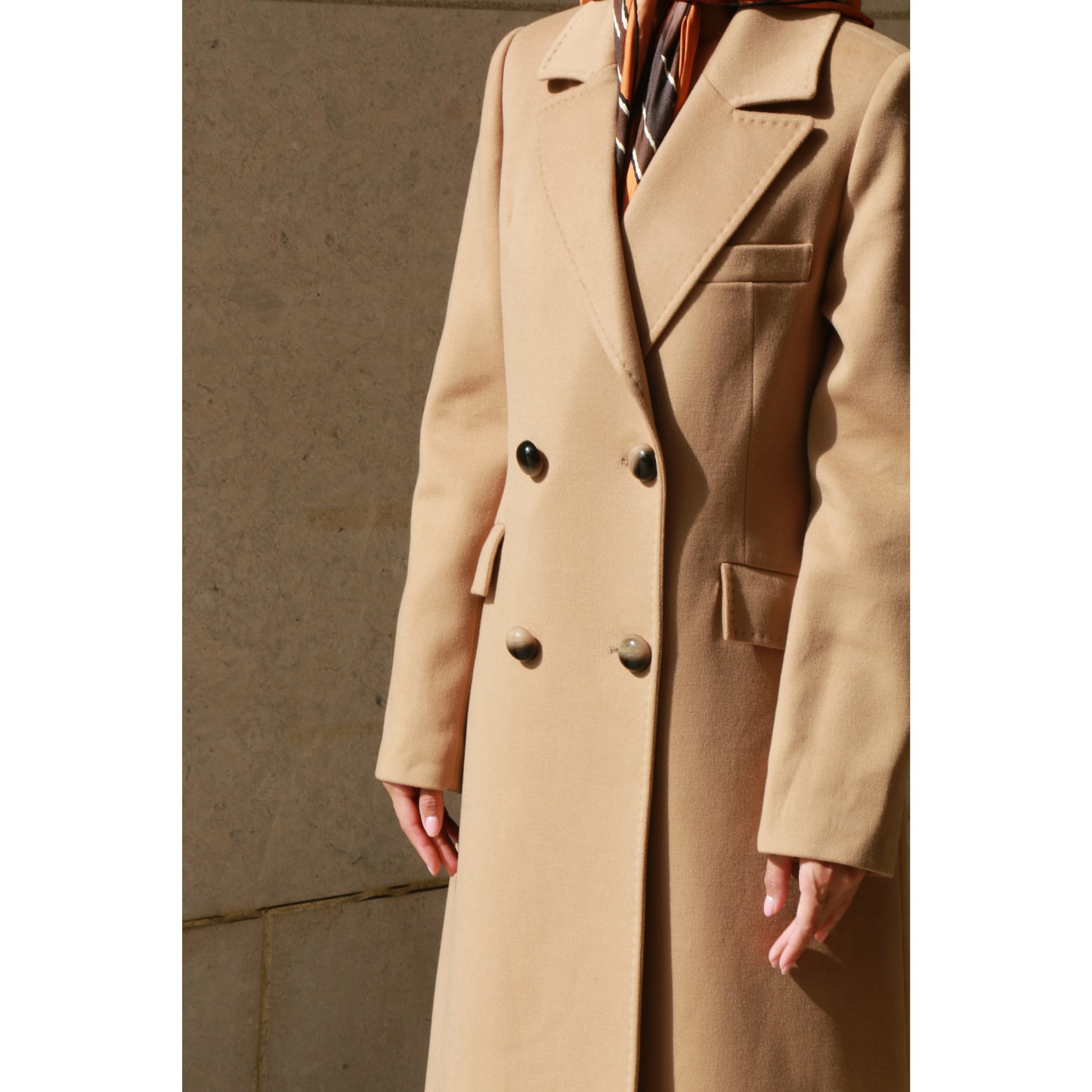 Camel signature coat