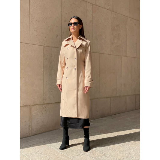 Creme trench coat