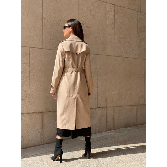 Creme trench coat